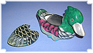 Handpainted Ceramic Duck Box