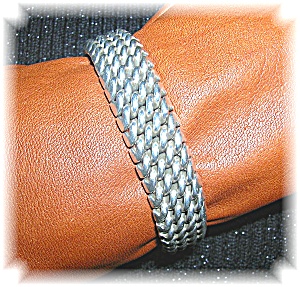 Sterling Silver Woven Bracelet 65.4 grams (Image1)