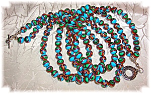 Navajoturquoise Coral Sterling Silver Inay Beads