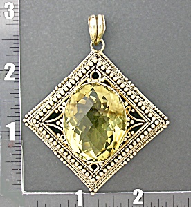 Pendant Sterling Silver And Citrine