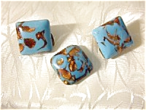 Gold & Turquoise Clip Earrings & Pendant (Image1)