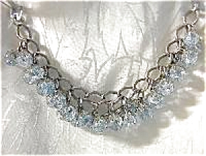 Blue Glass German Charm Bracelet . . .
