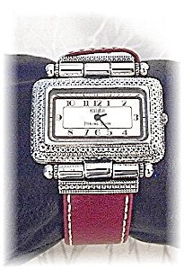 Sterling Face Ecclissi Red Band Watch (Image1)