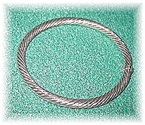 Bracelet Sterling Silver Twist Rope Bangle