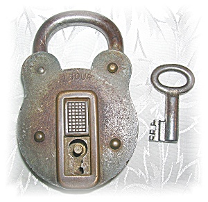 Antique Pirate's Padlock And Key