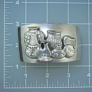 Navajo Pots Sterling Silver Cuff Bracelet (Image1)