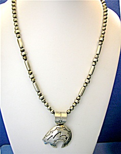 Necklace Sterling Silver MARY JACKSON Bear 23 Inch bead (Image1)