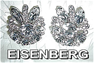Eisenberg Crystals Clip Earrings.
