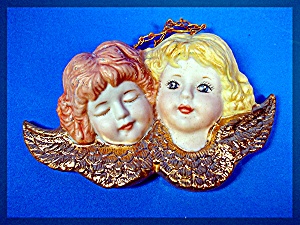Christmas Tree Ornament Ceramic Angel Faces