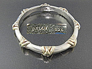 Bracelet Stering Silver Bangle Signed Brian