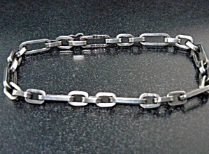 Taxco Mexico Sterling Silver Link Bracelet 8 Inch
