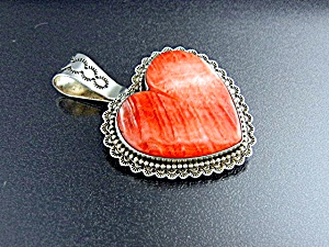 David Troutman Spiny Oyster Sterling Silver Heart Penda