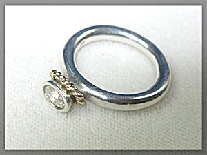 Ring Pandora Sterling Silver Crystal  Gold ALE 925 (Image1)