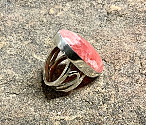Rhodochrosite Sterling Silver Ring