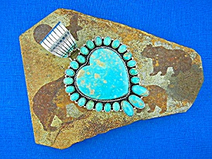 Dan Dodson Sterling Silver Kingman Turquoise Pendant (Image1)
