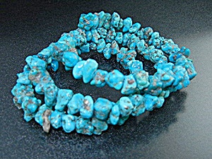 Kingman Turquoise Coil Free Size Bracelet (Image1)