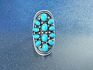Navajo Sleeping Beauty Turquoise Sterling Silver Ring