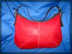 Click to view larger image of Tote Red Leather Shoulder Tig & Company  (Image1)