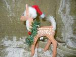 Click to view larger image of Christmas Annalee 6 inch reindeer with wreath (Image3)