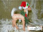 Click to view larger image of Christmas Annalee 6 inch reindeer with wreath (Image4)
