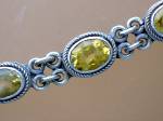 Click to view larger image of Citrine Sterling Silver Toggle Clasp Bracelet (Image7)
