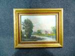 Click to view larger image of Oil Painting  Country Scene Framed (Image1)