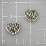 Click to view larger image of KIESELSTEIN Cord Heart Sterling Silver Earrings Clip (Image7)