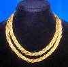 Click to view larger image of 18 Inch Gold Barley Look Double Rope Necklace (Image4)