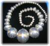 Click to view larger image of Navajo Pearls Sterling Silver 60s 116 Grams Necklace (Image6)