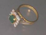 Click to view larger image of Ring Diamond  Emerald 18K Gold  (Image4)