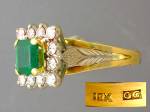 Click to view larger image of Ring Diamond  Emerald 18K Gold  (Image6)