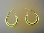 Click to view larger image of 14K Gold Hoop Earrings USA (Image1)