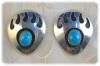 Click to view larger image of Navajo Turquoise Sterling Silver Signed  SJ  Clip Earri (Image2)