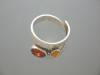 Click to view larger image of Amber and Sterling Free Size Silver Ring (Image3)