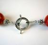 Click to view larger image of Sterling Silver Sponge Coral Beads  Toggle clasp   (Image4)