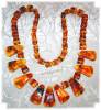 Click to view larger image of Baltic Amber Bugs Leaves Pendants Beads Necklace (Image4)