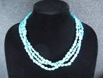Click to view larger image of Navajo Sleeping Beauty Turquoise Sterling Silver Neckla (Image3)