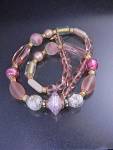 Pink Glass Bead Necklace