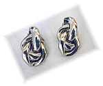 Click to view larger image of Superb Pair of Goldtone Signed MARIN Earrings (Image1)