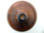Click to view larger image of Vintage hand carved teak wood jar with lid - Floral  (Image5)