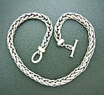 Necklace Sterling Silver 18 1/2 Inch  Toggle 100gr
