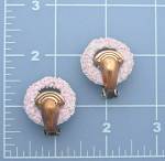 Click to view larger image of Matisse Copper and Pink glass clip Earrings (Image3)