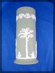 Click to view larger image of Wedgewood Spill Vase C C Figure On Celadon Jasperware (Image5)