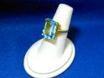 Click to view larger image of Ring 14K Gold Blue Topaz Ring (Image3)