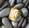Click to view larger image of Huge Sterling Citrine Color Stone Ring . . . . . . . (Image8)