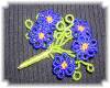 Click to view larger image of 3 3/8 Vintage Beaded Spray Flower Brooch Pin (Image2)