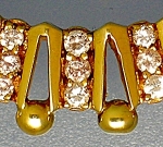 14K Gold and Diamonds Omega Slide Pendant 