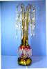 Click to view larger image of PAIR VINTAGE CRYSTAL TEARDROP WATERFALL LAMPS ..... (Image3)