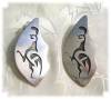 Click to view larger image of American Indian Sterling Silver Clip Earrings (Image4)