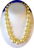 Click to view larger image of Graduated  Faux Pearl Gold Bead  Necklace (Image5)